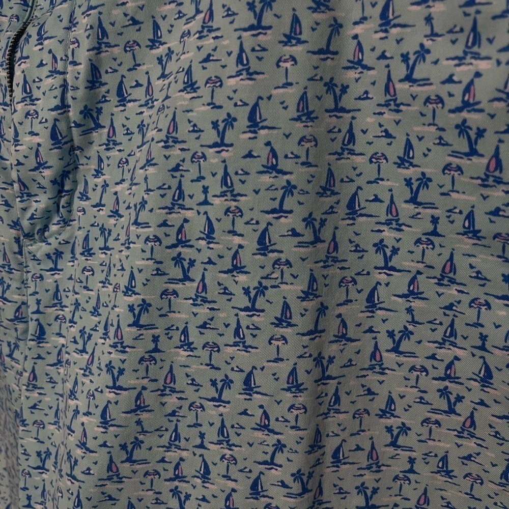 Vineyard Vines Breaker Shorts Size 40 Sailboats And Palm Trees blue coastal - Picture 7 of 9
